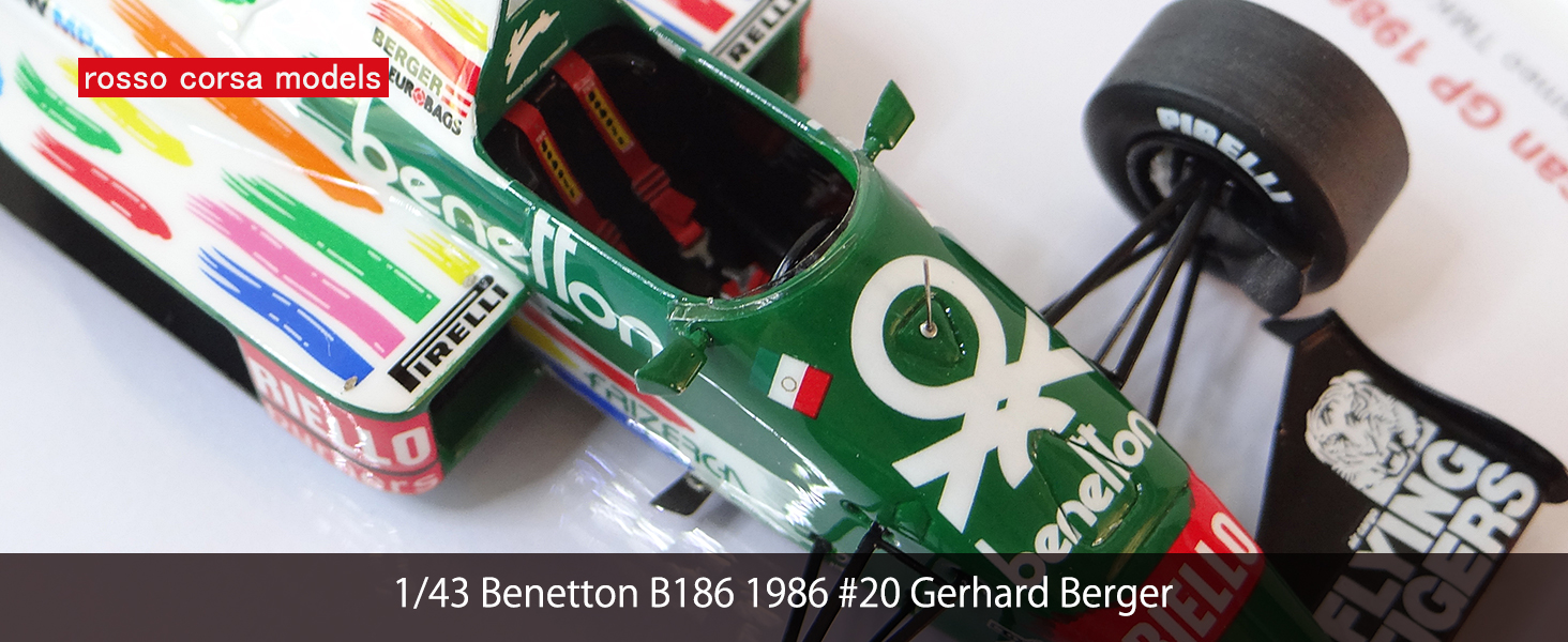 1/43 Benetton B186 1986 #20 Gerhard Berger by rosso corsa models